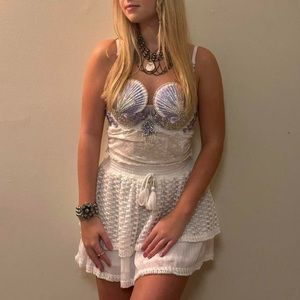 Handmade Purple Mermaid Costume Bra